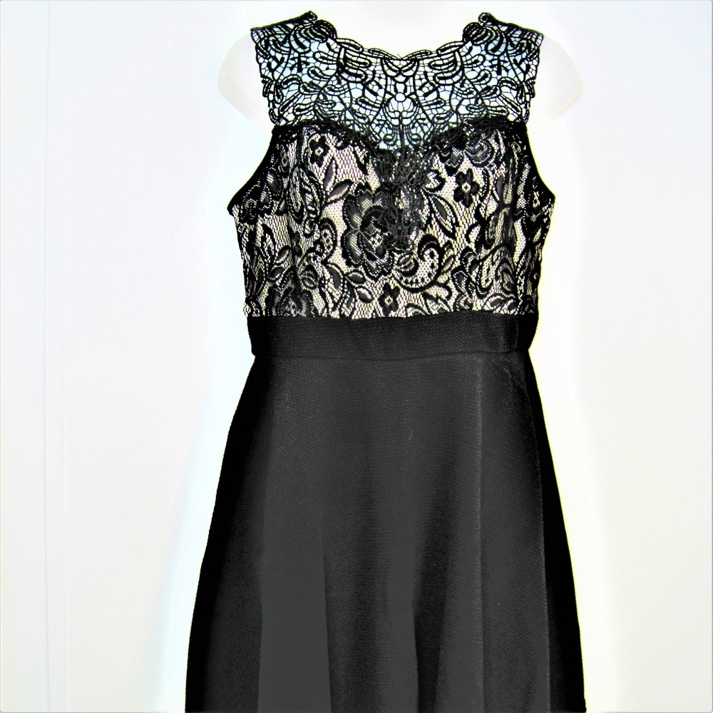 PAPER DOLL NWT DRESS sz L BLACK